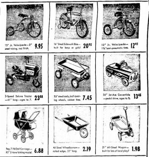 Wisconsin State Journal toy ads: 1950s